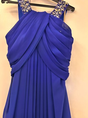 dresses for women party wedding Royal blue long A line petite