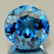 LONDON BLUE TOPAZ NATURAL 2.75 MM ROUND CUT AAA 2 PIECE SET F-4548