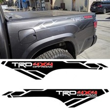 2x Matte Black Trd Style Rear Bed Side Vinyl Decal For Toyota Tacoma 2013-2023