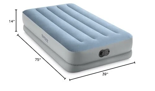 Intex 64157E Dura-Beam Plus Mid-Rise Air Mattress: Fiber-Tech – Twin Size – Buil - Image 2 of 4