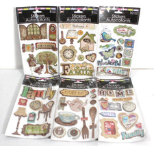 Lot of 6 Jot Scrapbook Journal Stickers-New in package-Family, Home, Life