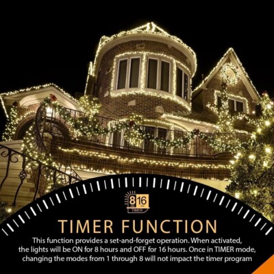 LED Cluster Fee Weihnachten 720 Lichter Innen Außen Baumhaus XMas Dekoration