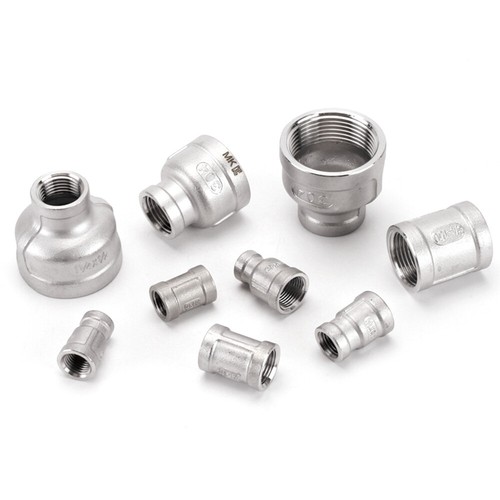 304 Edelstahl Reduziersteckdosen Stecker 1/8" 1/4" bis 4" BSP Reduzierbuchse - Picture 7 of 54
