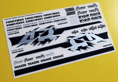 SCREENPRINTDIGITAL RC 10. 1:10 Maßstab SCHNELL UND FURIOUS MITSUBISHI EVO Aufkleber Aufkleber TOKIO DRIFT