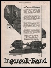 1926 Ingersoll Rand New York city A.S. Cameron Steam Pump Works Vintage Print Ad