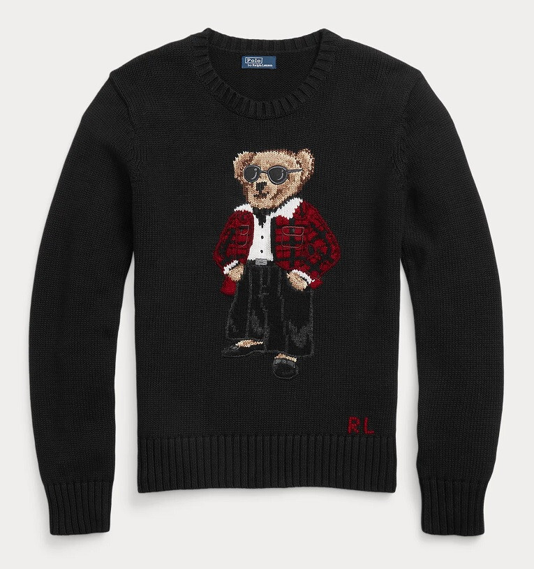 Polo Ralph Lauren Women's Polo Bear Cotton-Blend Sweater - M Polo Ralph Lauren Women's Polo Bear Cotton-Blend Sweater - M