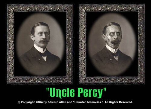 Uncle Percy 5x7 Haunted Memories Changing Portrait Halloween Lenticular