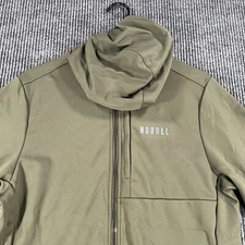 NoBull Jacket Mens Medium Green Long Sleeve Full Zip Hooded Active Casual New