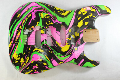 Multicolor Green Meanie HSH Strat Stratocaster body Fits Fender neck J535