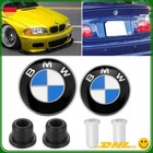 82MM+74MM Motorhaube Heckklappe Blau Emblem Für BMW Vorne+Hinten Badge+Tüllen