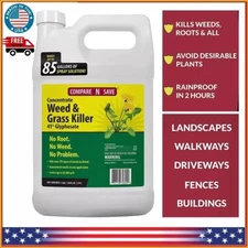 Weed Grass Killer Herbicide 1 Gallon 41% Glyphosate Concentrate Compare-N-Save