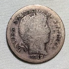 1912 Barber Dime 10C Circulated United States Silver Coin Uncertified Variety
