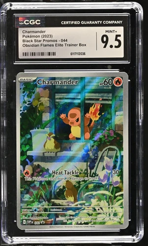 2023 Pokemon Black Star Promos Charmander Obsidian Flames ETB CGC 9.5 #044