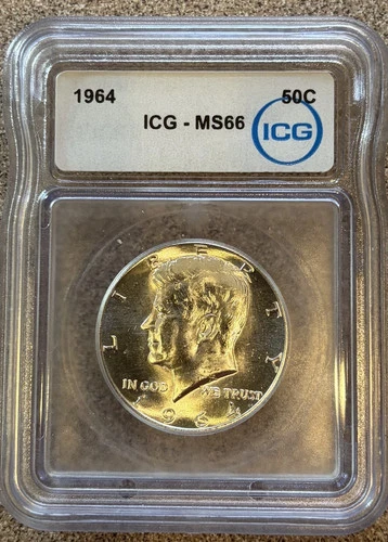 1964 Kennedy Half Dollar ICG MS 66