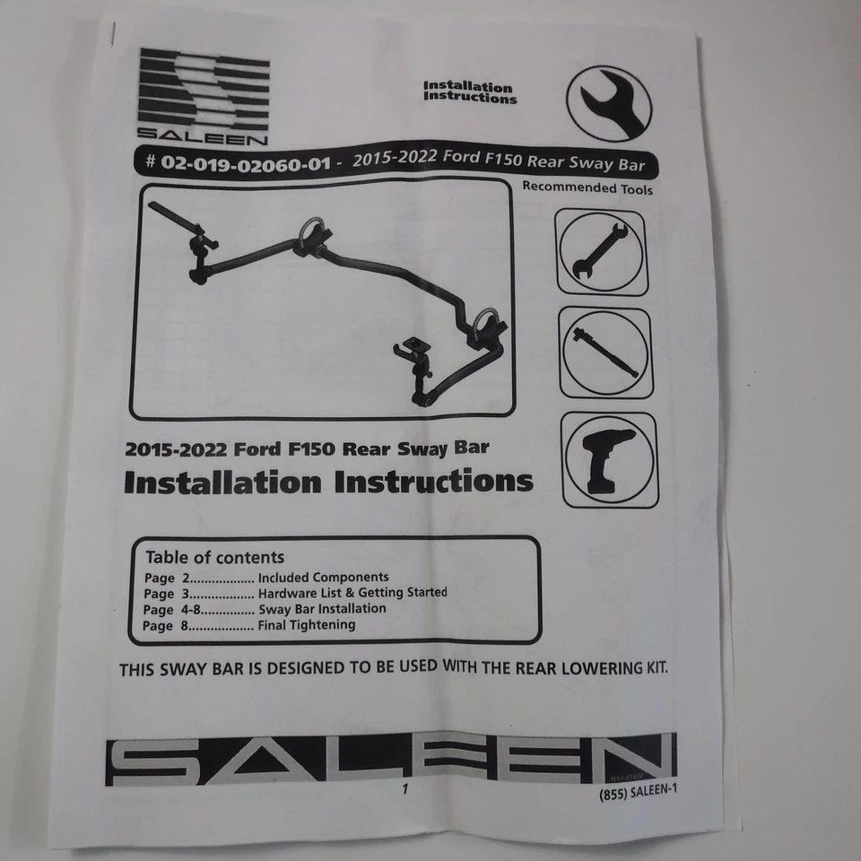 Оборудование для установки заднего стабилизатора подвески Saleen для Ford F150 2015-2022 годов выпуска см. описание - Изображение 3 из 3