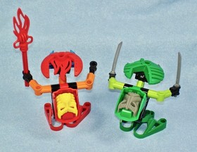 2002 Lego Bionicle BOHROK VA (8550-8555) set of 6 with Krana - Weapons - Poster