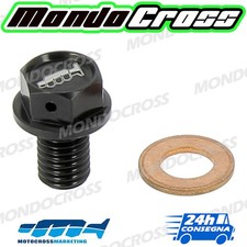 tappo scarico olio magnetico Nero M10x15mm KAWASAKI KX F KXF 250 2009 (09)
