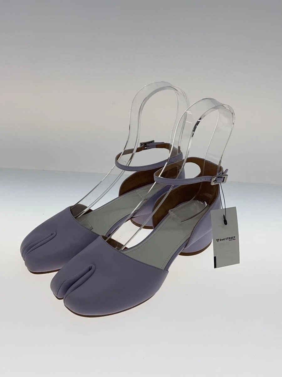 Maison Margiela Tabi Heel Pumps Sandal EU:35 US:5 Purple Leather Tabi Shoes