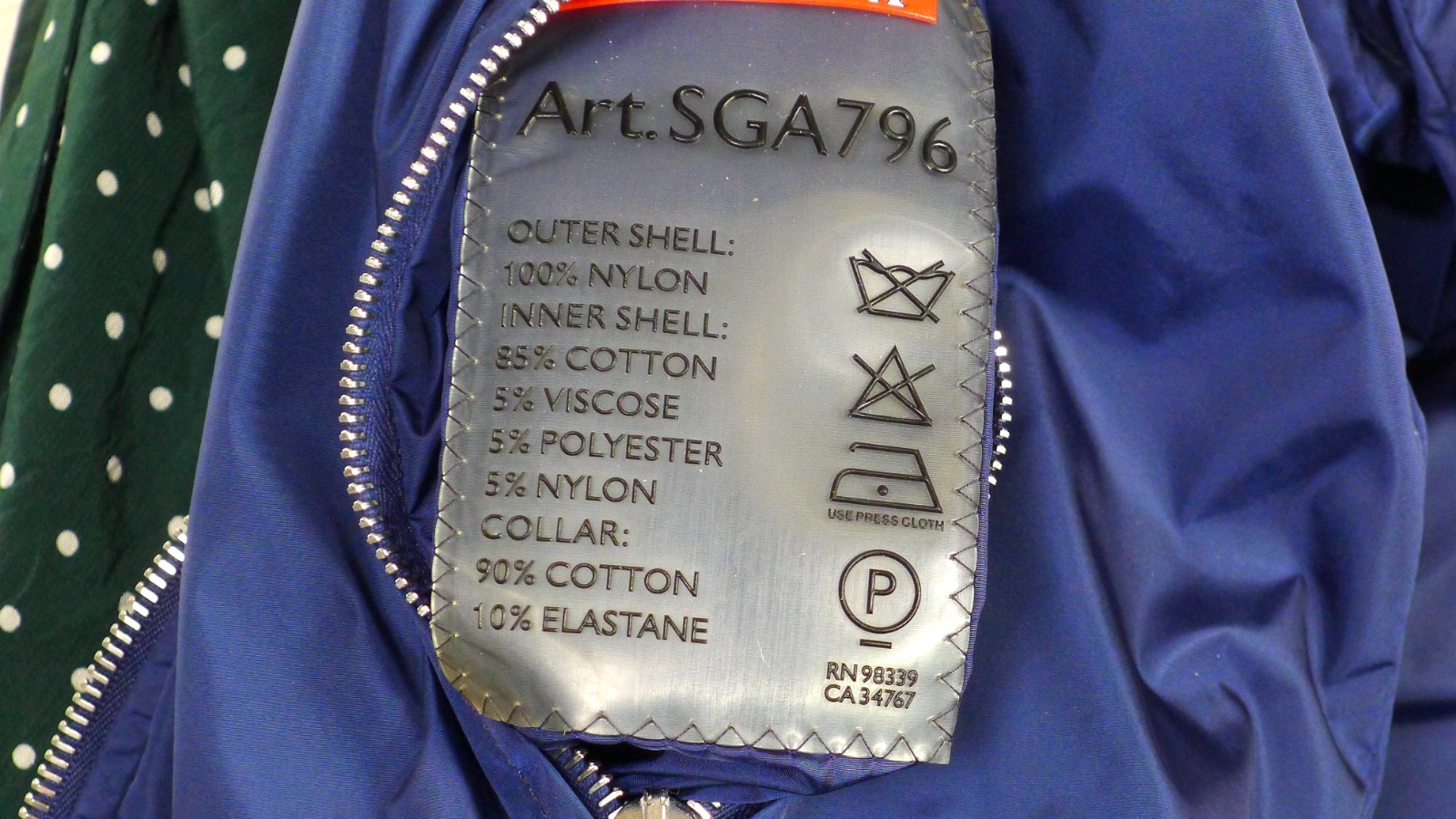 Prada Sport 2006 Windbreaker Jacket Reversible Blue Nylon Mens Size 54 #138 thumbnail 12