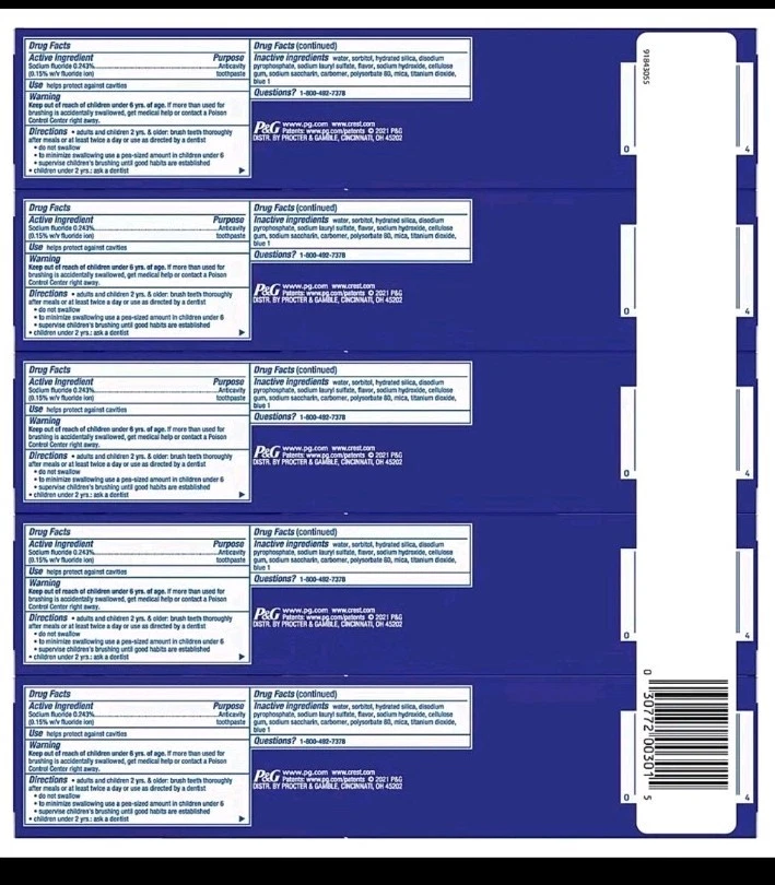 Crest 3D White Vivid Mint Ultra Whitening Toothpaste, 5.2 oz., 5 pk New  - Image 3 of 4