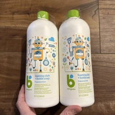 Babyganics Foaming Dish & Bottle Soap , Fragrance Free, 32oz, 2 Pack, Packaging