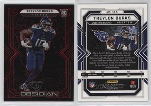 2022 Panini Obsidian Rookies Electric Etch Red /10 Treylon Burks #115 Rookie RC