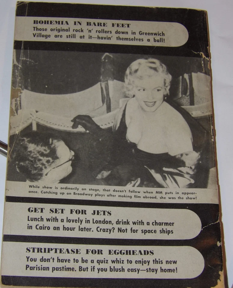 5 VINTAGE 1950s MEN'S MAGAZINES! 2 WITH MARILYN MONROE! EYE/TAB/VUE! B&W PICS! - Image 3 of 4