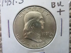 1951 S 50C FRANKLIN 1/2 DOLLAR 90 % SILVER FBL
