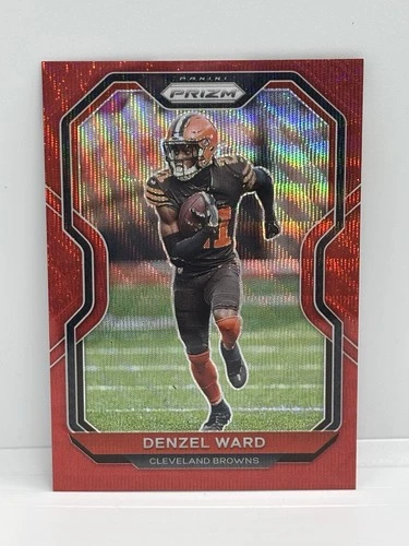 2020 Panini Prizm Football Red Wave Prizm Denzel Ward #63