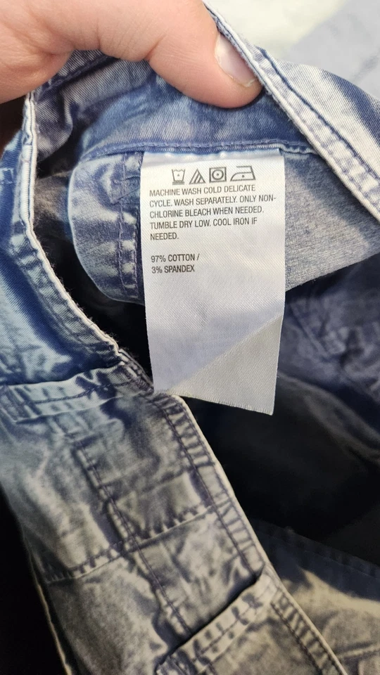 LOGO by Lori Goldstein Women's 14 Blue Indigo Regular Full Length Utility Pants Foto 4 de 4