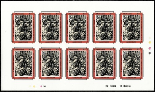 Gambia 1993 - Natale - 8 fogli da 10 francobolli IMPERF - Scott #1464-71 - MNH - Foto 5 di 9