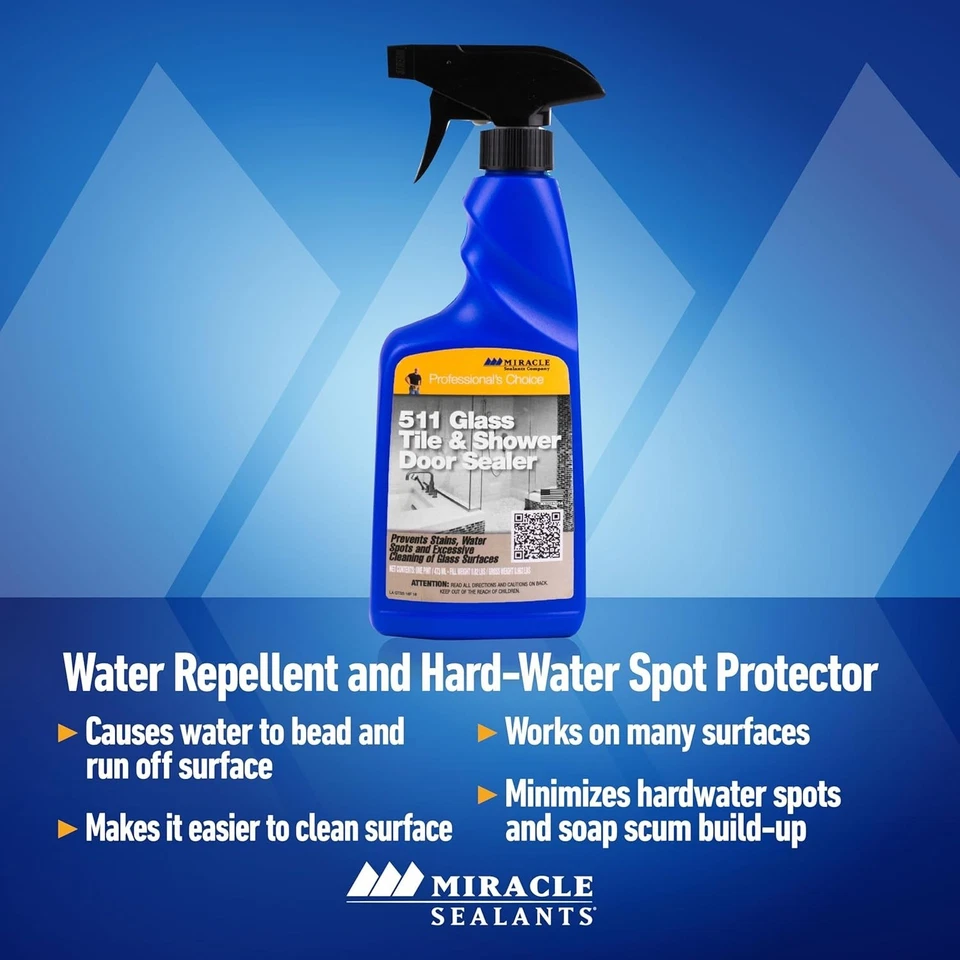 (Paquete de 5) Miracle Sealants 511 Azulejos de vidrio y sellador de puertas de ducha spray limpiador de 16 oz Foto 2 de 4