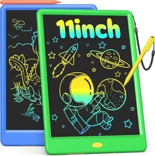 2 Pack 11″ LCD Writing Tablets Kids Doodle Drawing Pads – Blue & Green