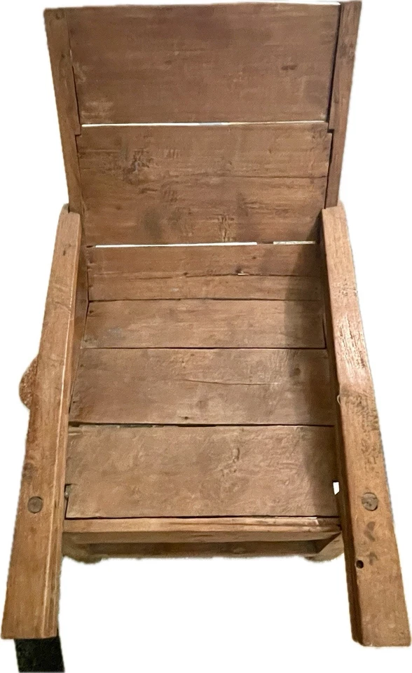 Silla de plantación colonial británica con reposapiés raros teca RECOGIDA LOCAL 33434 Foto 2 de 4