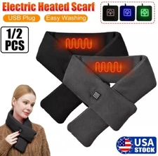 2× Winter USB Electric Heated Scarf Heating Pad Neck Warmer Heater Wrap Gift USA