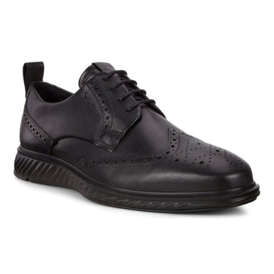 Ecco Schuhe Sneaker Leder St.1 Hybrid Lite Deluxe Brogue Gr.44 GORETEX neu -RAR!
