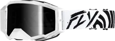 FLY RACING ZONE ELITE GOGGLE BLACK/WHITE W/ BLACK MIRROR/SMOKE LENS 37-5515