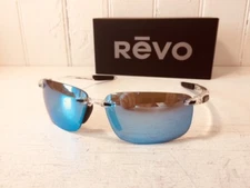 REVO RE4059 09 BL DESCEND N Crystal w/ Blue Water POLARIZED Lenses Suns $219
