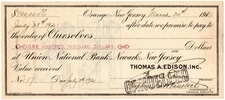 Thomas Edison - Check Signed - Pays Himself $100,000 from His Battery Co in 1921