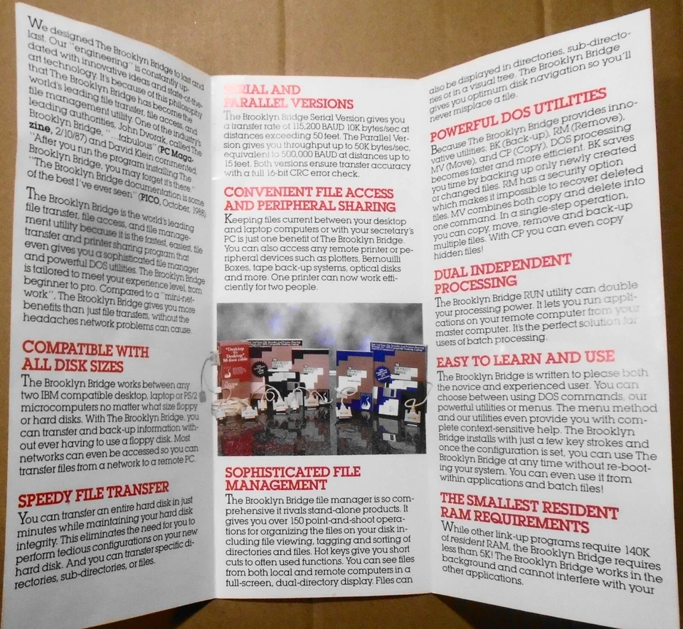 1987 The Brooklyn Bridge, by White Crane Systems - 2 brochures, press release. - Image 3 of 4