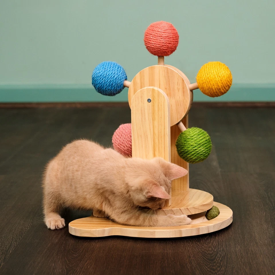 Ferris Wheel Cat Toy Kitten Scratcher-S1602 - Image 4 of 4