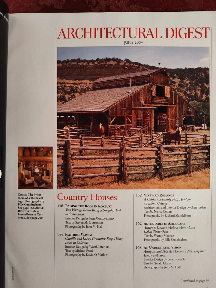 ARCHITECTURAL DIGEST June 2004 Country Houses Motoring Design Kelsey Grammer - Imagem 2 de 3