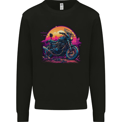 Sweat à Capuche Homme Noël 3D - Père Noël Motard - Design Rock, Confortable - Taille Unique