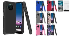 FOR HMD Nokia X100 ShockProof Hybrid Case Phone Cover + Tempered Glass