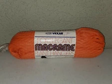 Vtg Orange Dupont VEXAR Macrame 70 Yd Mesh Net Craft Netting for Plant Hangers
