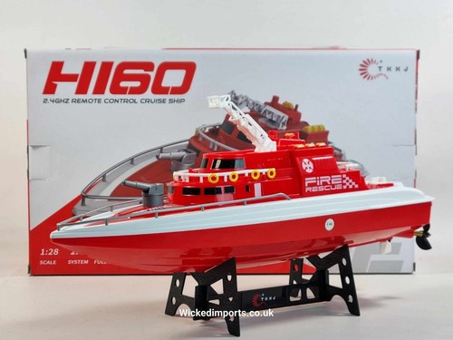 RC Water Spray Speed Boat H160 - 20KM/H Fire Rescue Toy for Kids - Picture 16 of 20