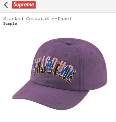 Supreme Stacked Cordura 6 Panel Hat Dusty Purple Authentic SS21 NYC FTP