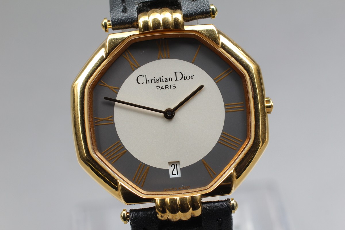 ☆ Christian Dior クリスチャンディオール腕時計 D45-154 Christian Dior Paris D45-154 Unisex Quartz Gold Watch 32mm
