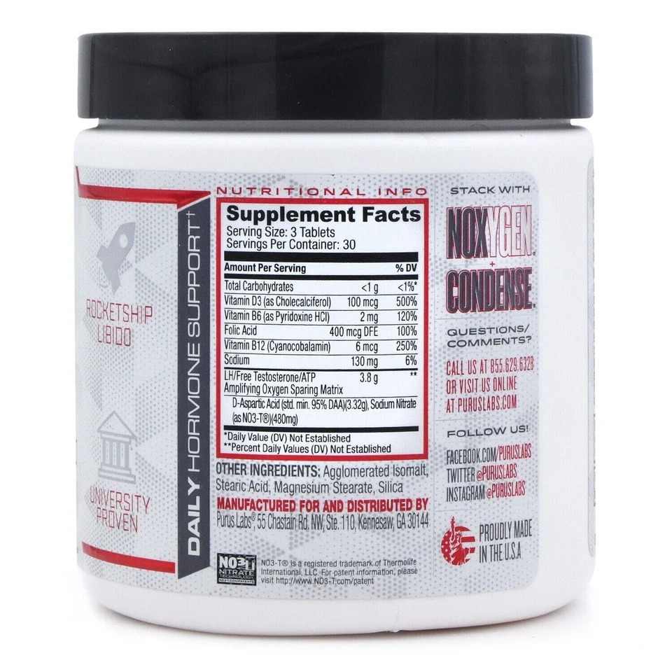 EXTREME TESTOSTERONE BOOSTER & Pump Accelerator: Purus Labs D-POL 90 Tablets - Image 4 of 4