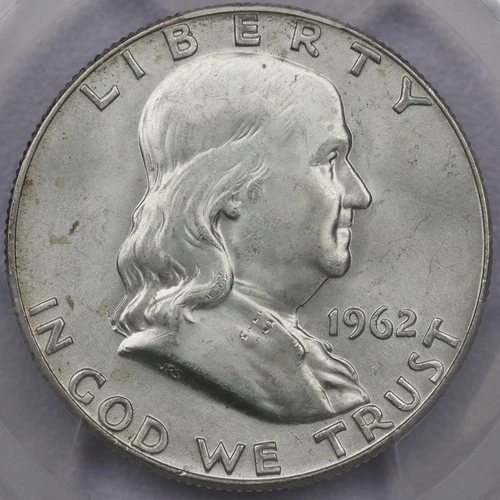 1962-D 50C Franklin Half Dollar - PCGS MS 64 FBL